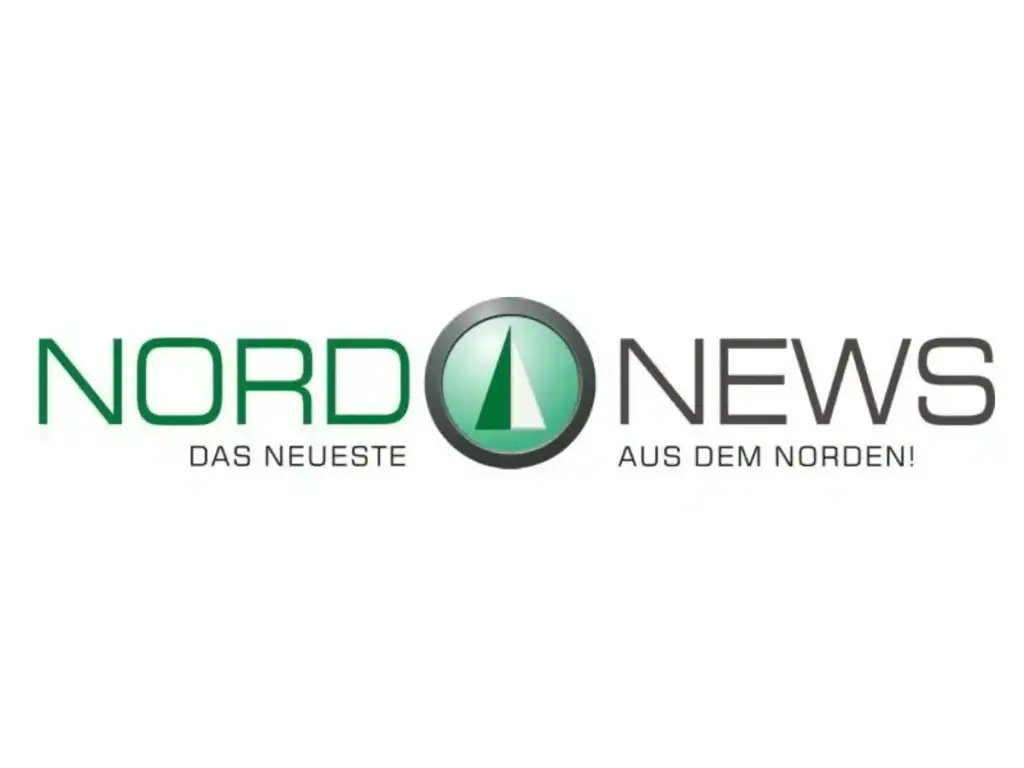 Nord News Logo mit grünem Kompass