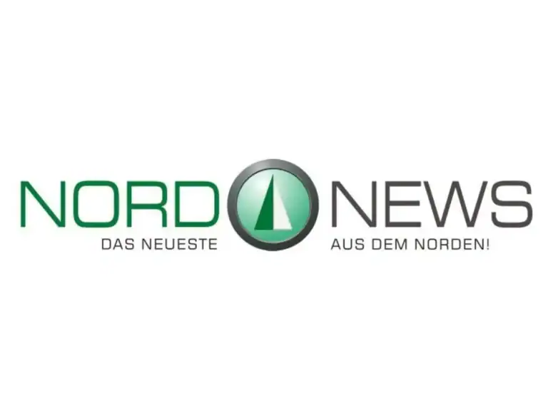 Nord News Logo mit grünem Kompass