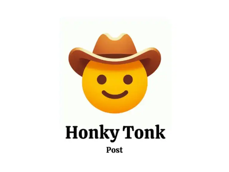 Emoji mit Cowboyhut und Text 'Honky Tonk'