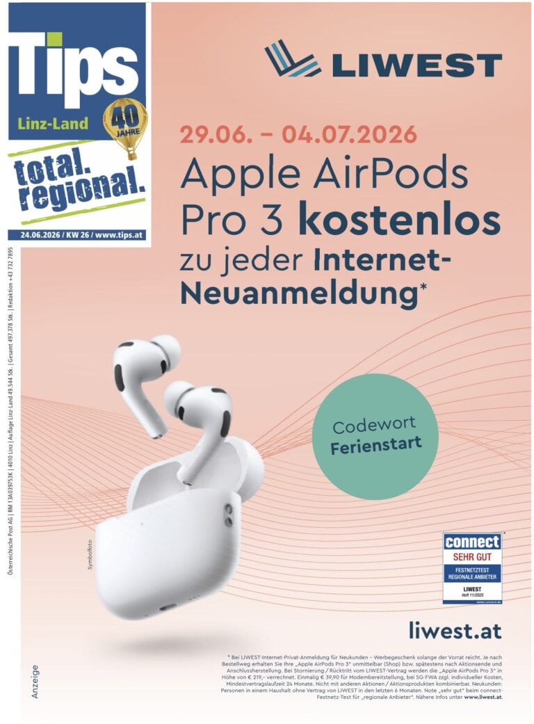 Tips Linz-Land, Ausgabe KW 26 (24.06.2026) – Titelseite