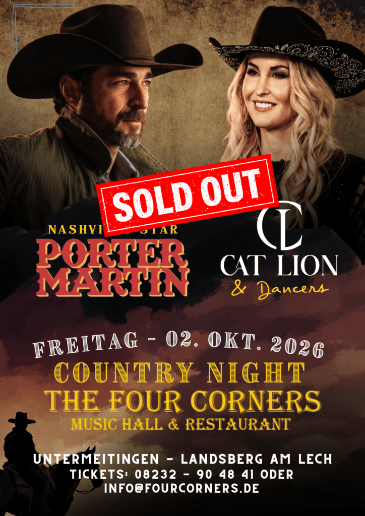 Country-Konzert "Sold Out" mit Porter Martin und Cat Lion
